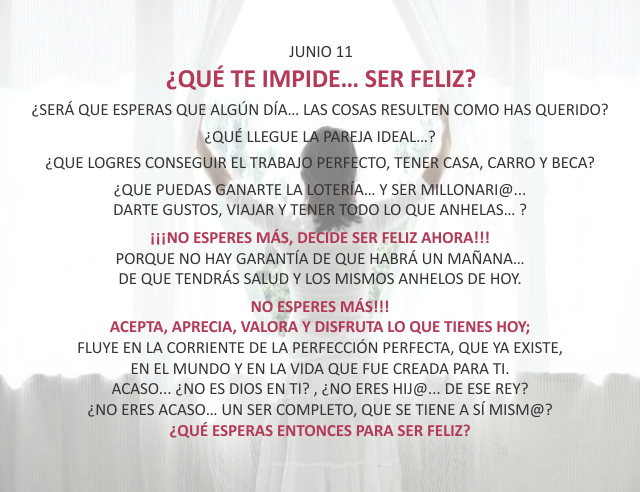 ¿Qué te impide... ser feliz?